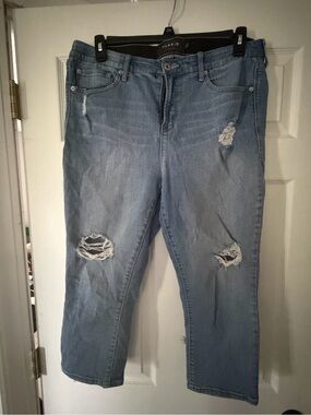torrid Distressed Light Blue Boyfriend Jeans